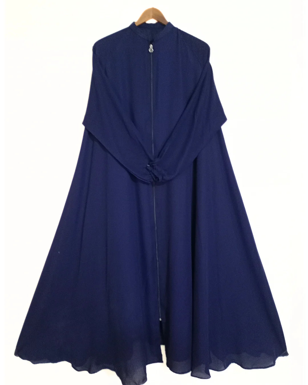 Zipper Style Abaya-Dark Blue