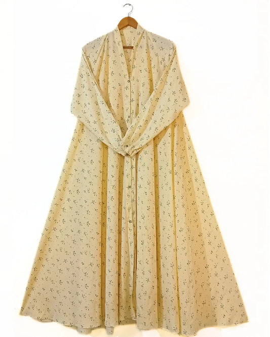 Buttercup Front Open Long Flair Abaya