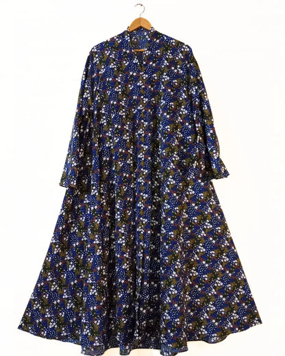 Dark Orchid Front Open Long Flair Abaya