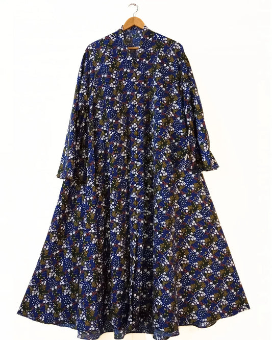 Dark Orchid Front Open Long Flair Abaya