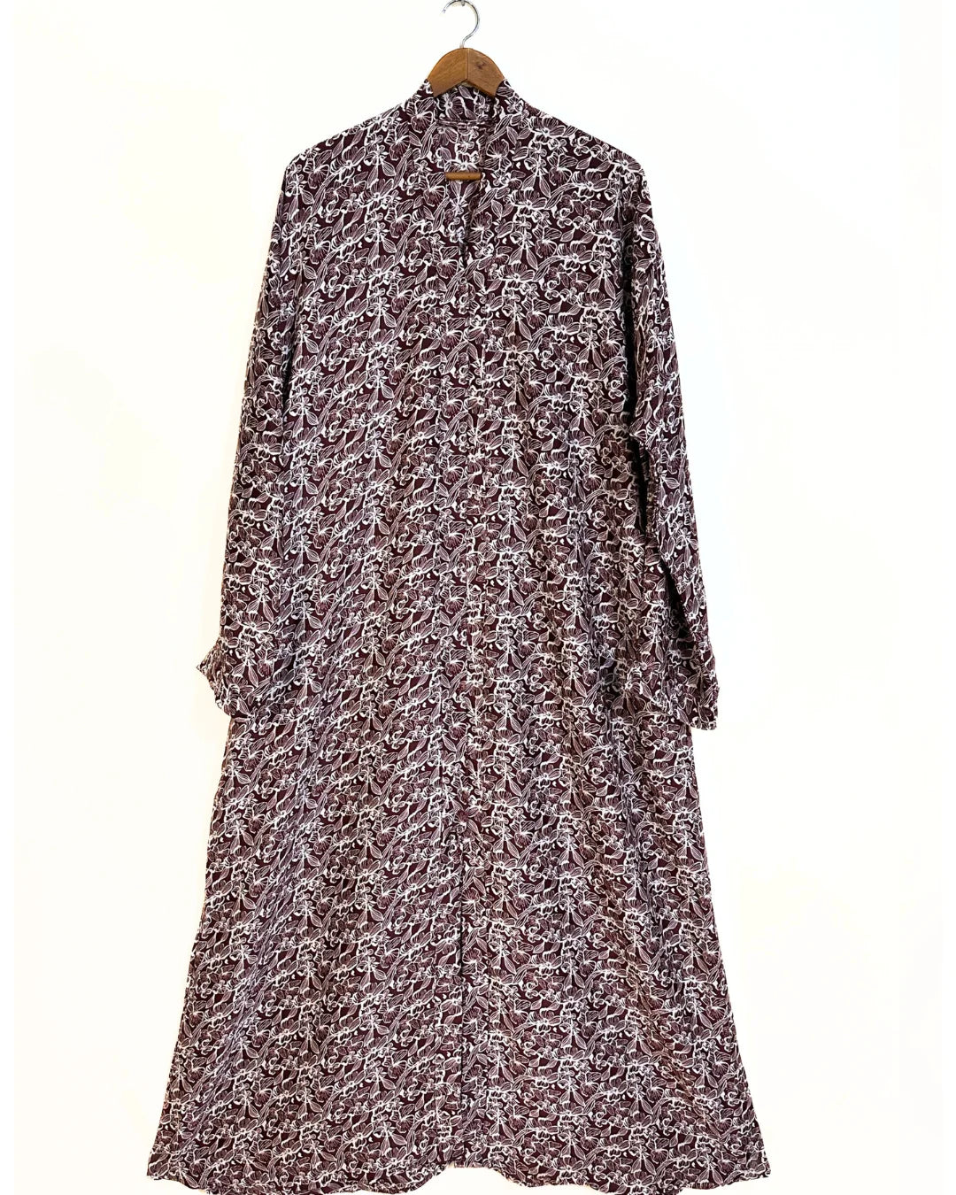 Rustic Bloom Front Open Crinkle Abaya