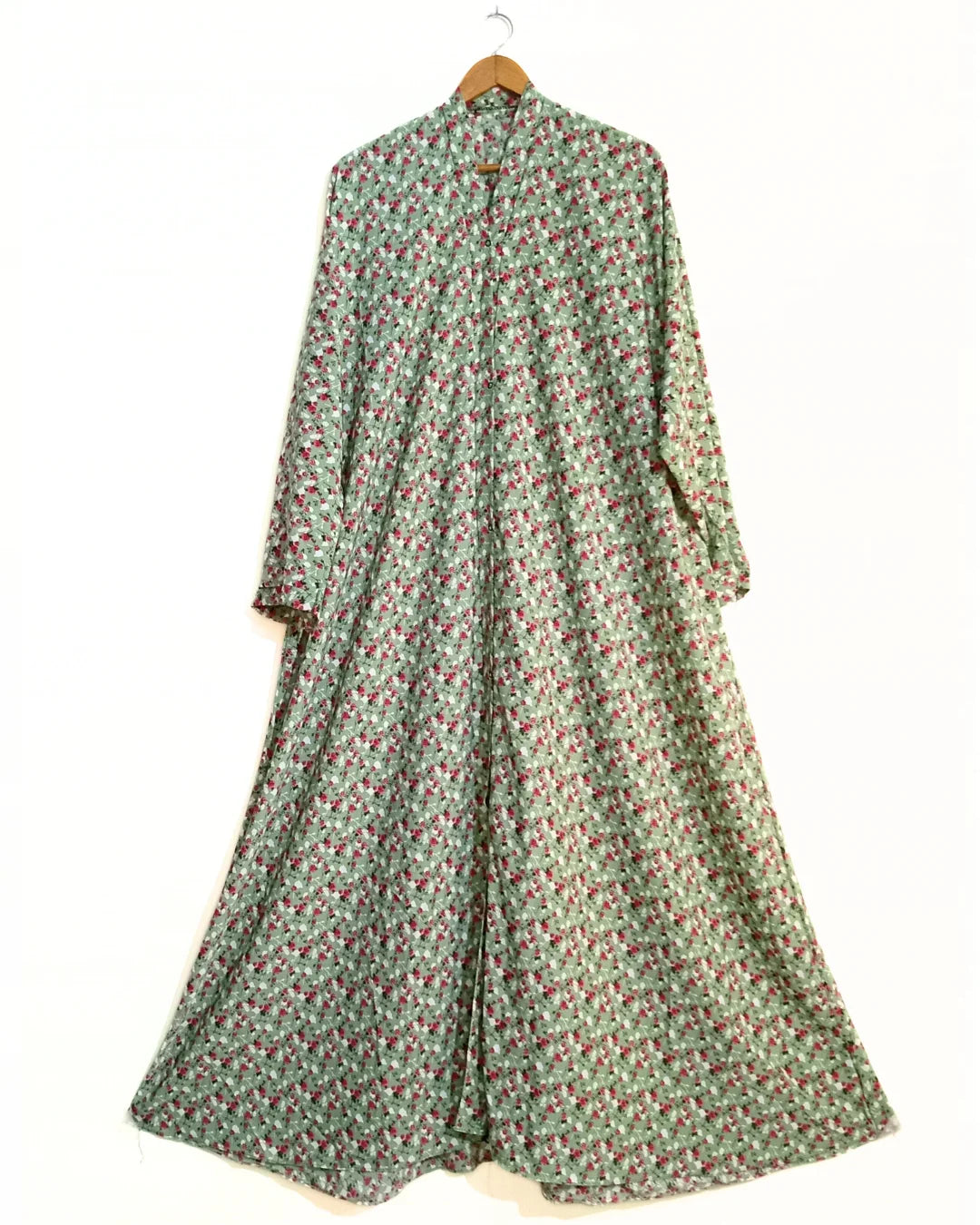 Mint Blossom Front Open Abaya